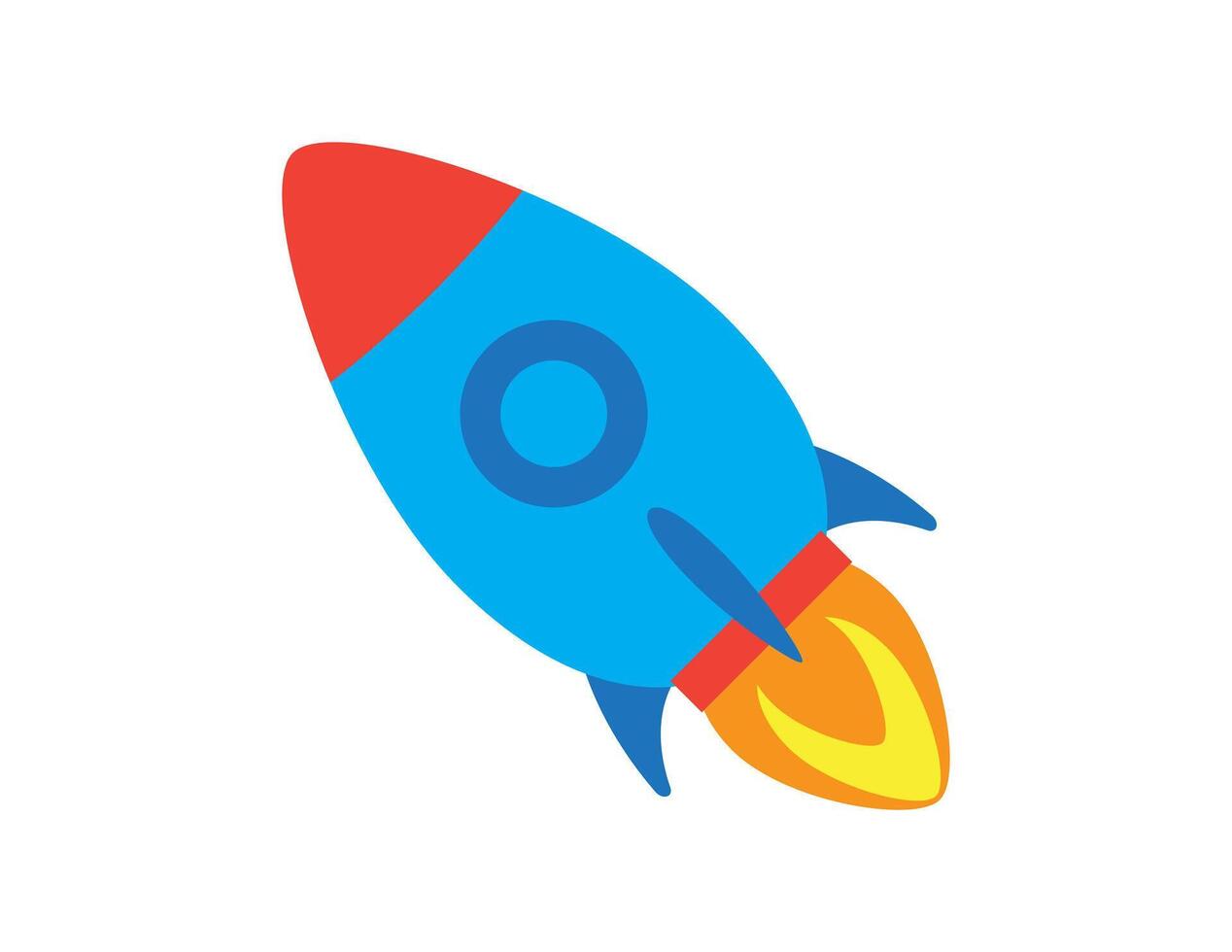 rocket illustration for coloring book template, rocket for kid worksheet printable vector