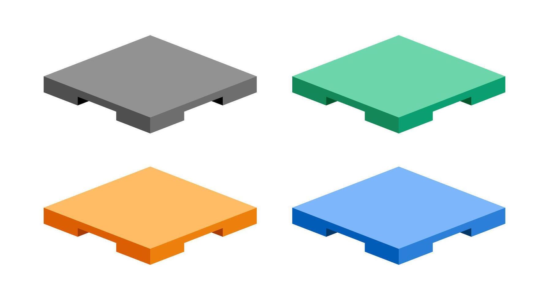 pallet plastic icon, pallet for warehouse storage concept vector