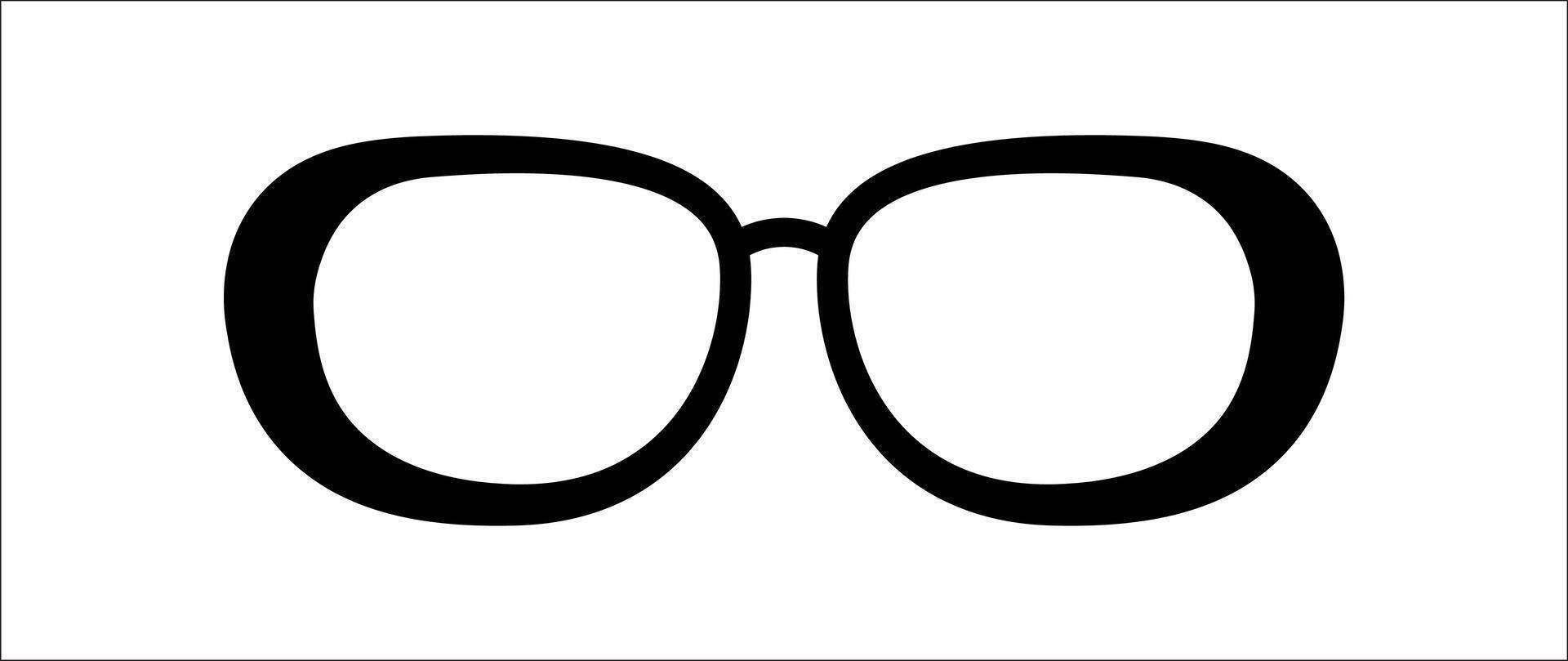 Glasses silhouette frame, Glasses icon vector
