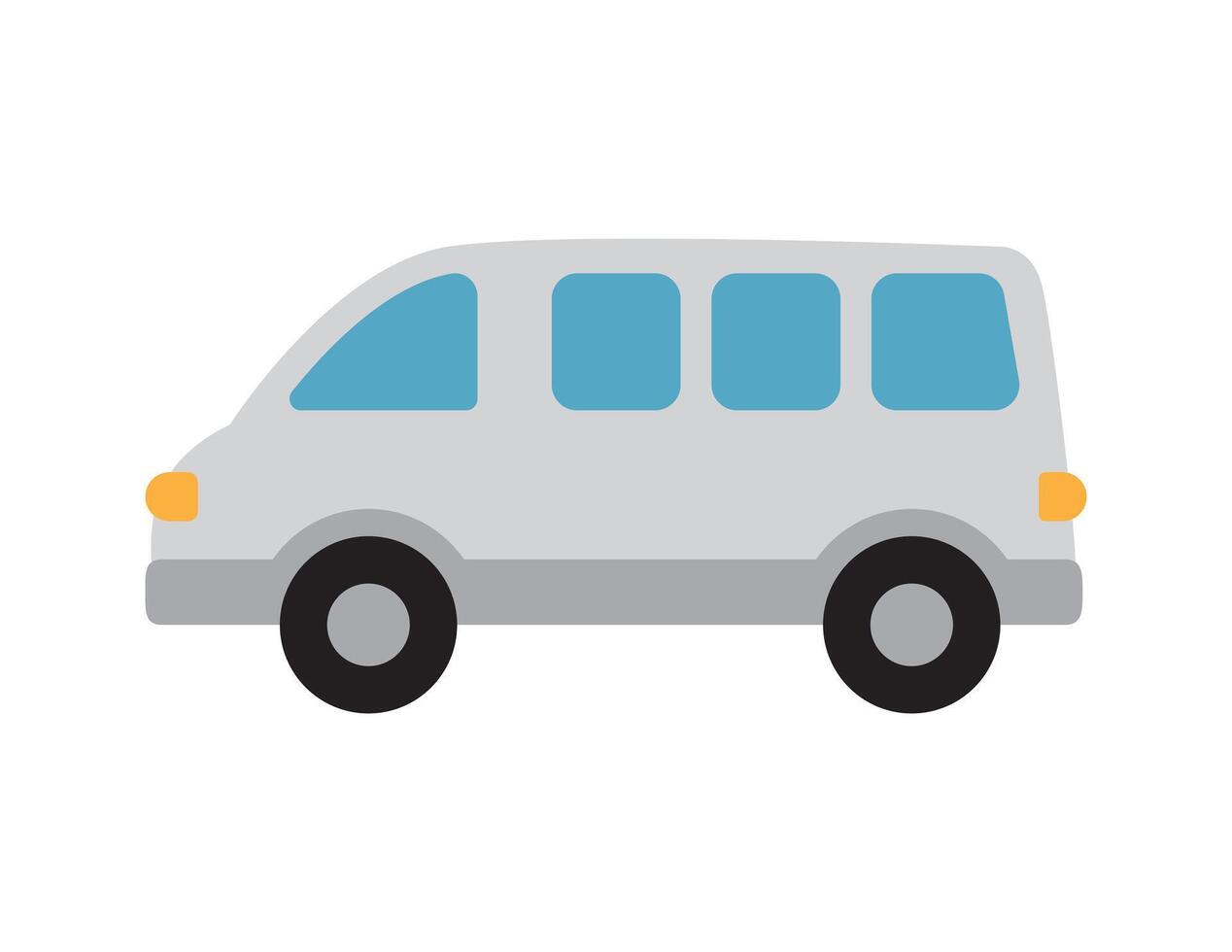 van illustration for coloring book template, van car for kid worksheet printable vector