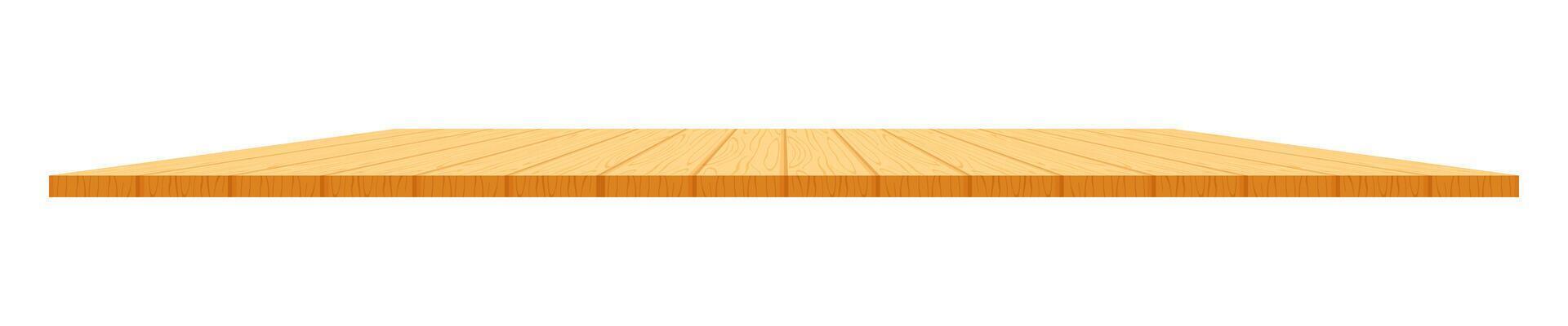 wood plank orange isolated on white, wood table top, table plank, wooden countertop vector