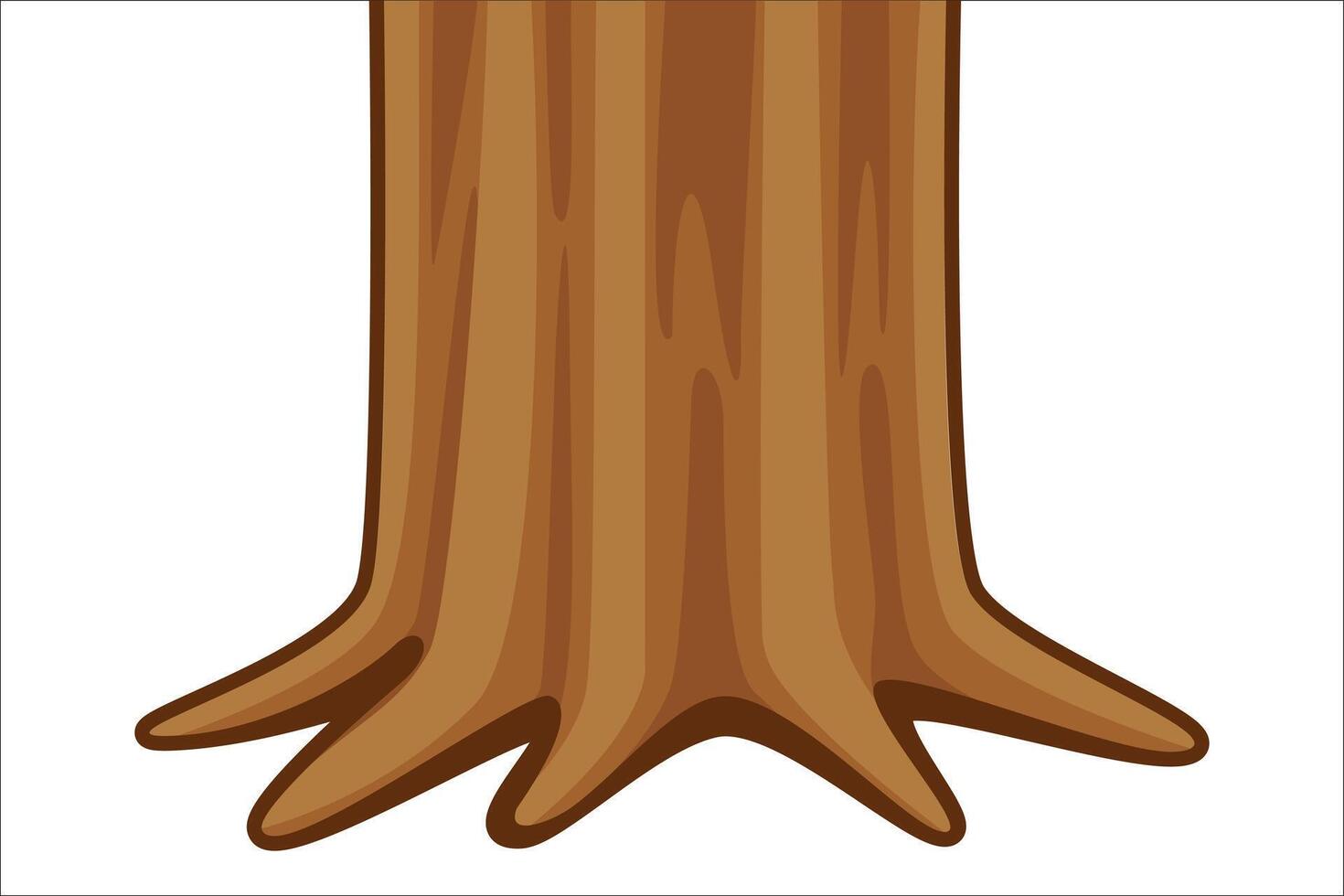 Trunk Tree large and Root Stump of Tree, Big Tree Root vector