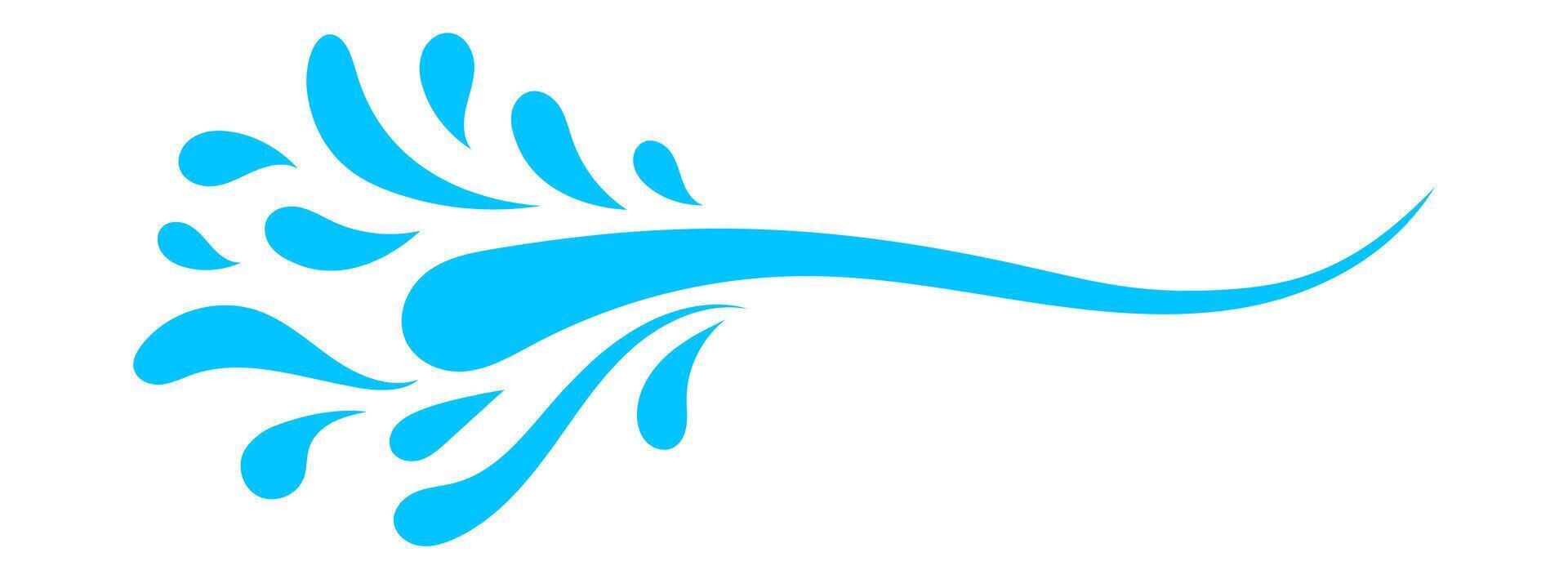 water splash, water waves symbol, ripple water flow graphic vector
