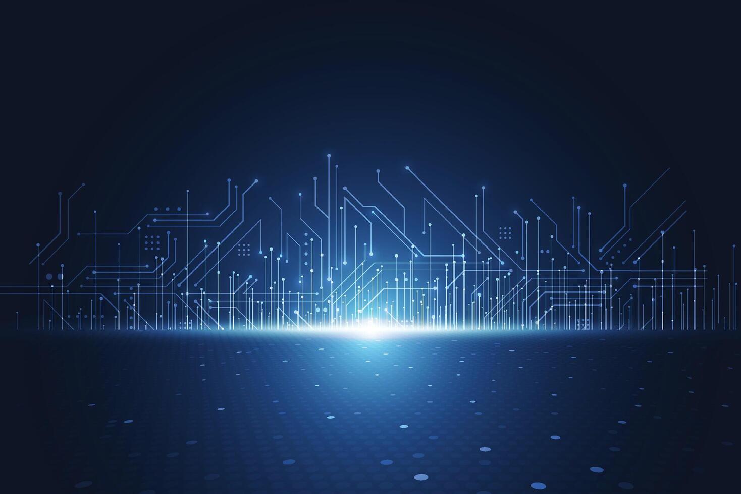Abstract digital background with technology circuit board texture. Electronic motherboard illustration. Communication and engineering concept. vector