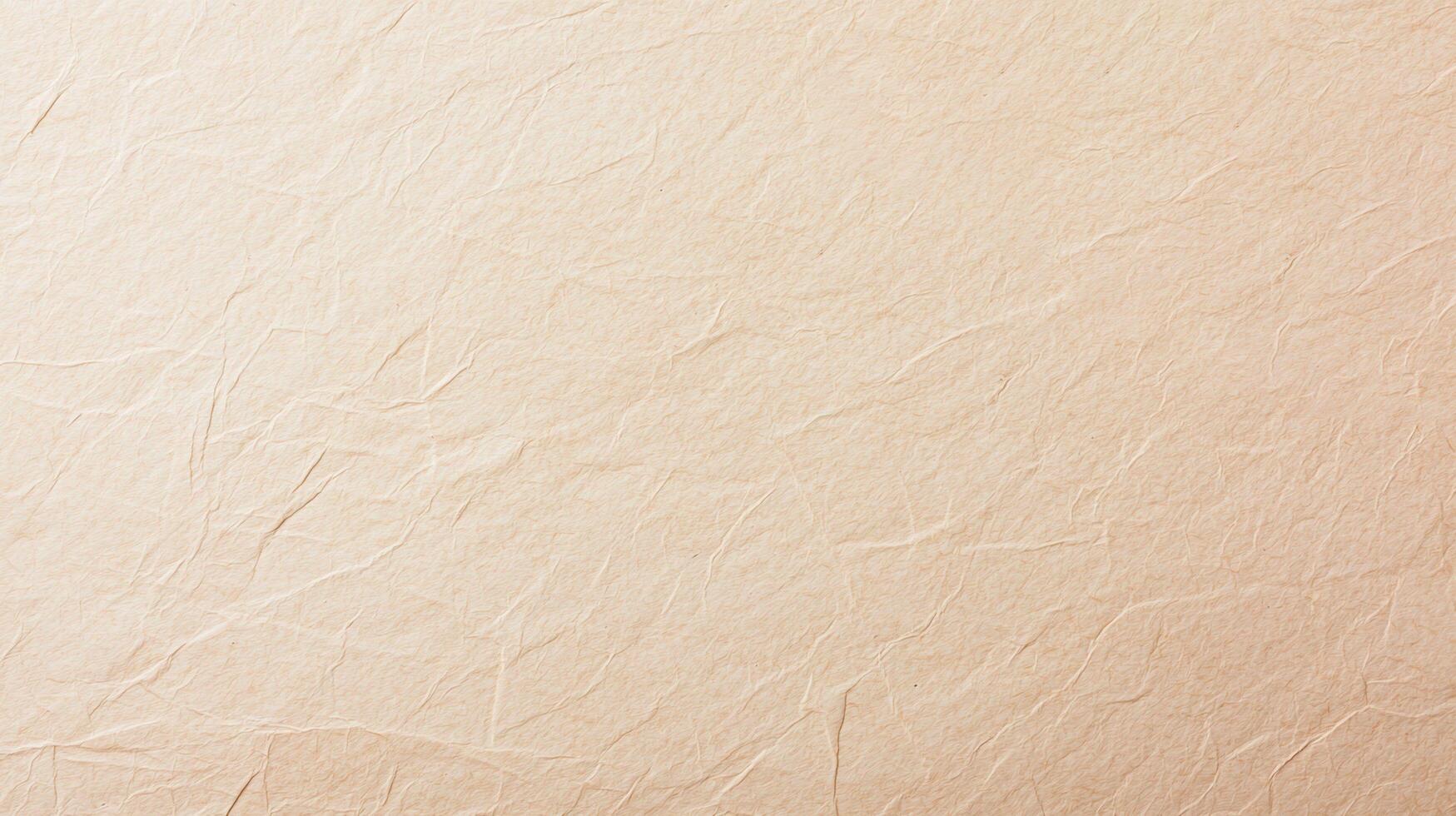 Beige wrinkled textured paper background with fine creases and natural fiber look, perfect for design, mockups, and artistic projects. photo