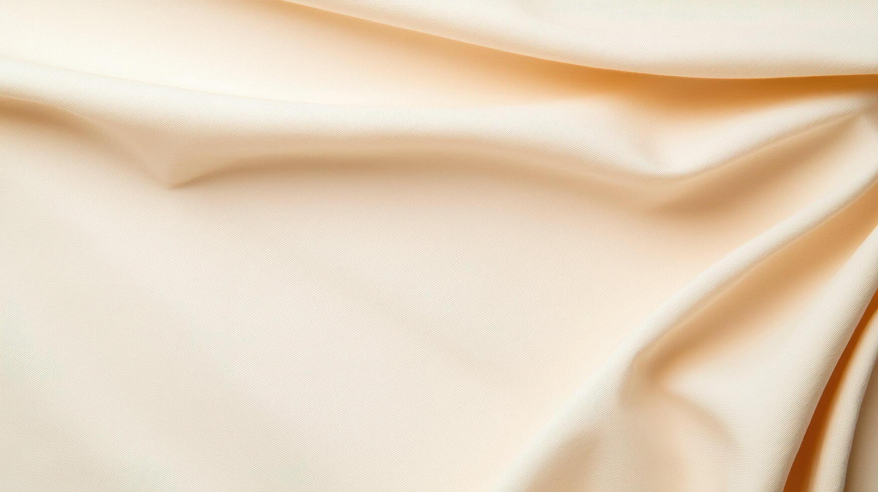 Beige Fabric with Smooth Folds and Texture showing soft curves and delicate highlights ideal for textile, design, or fashion backgrounds. photo