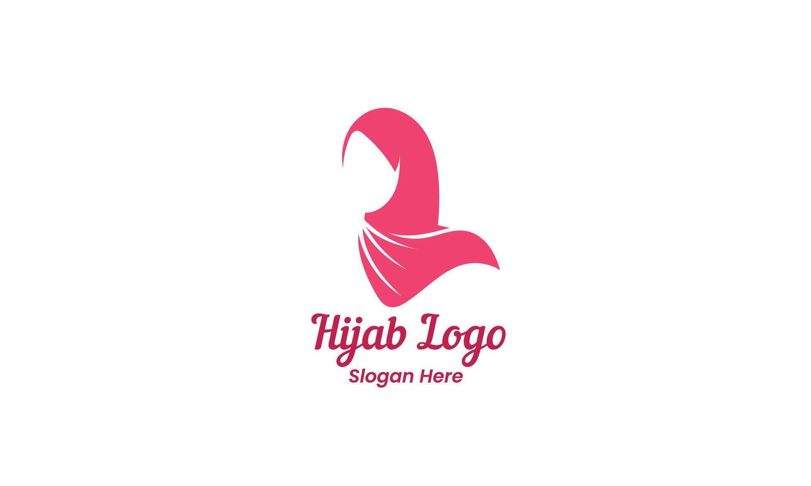 beautiful hijab logo design concept vector