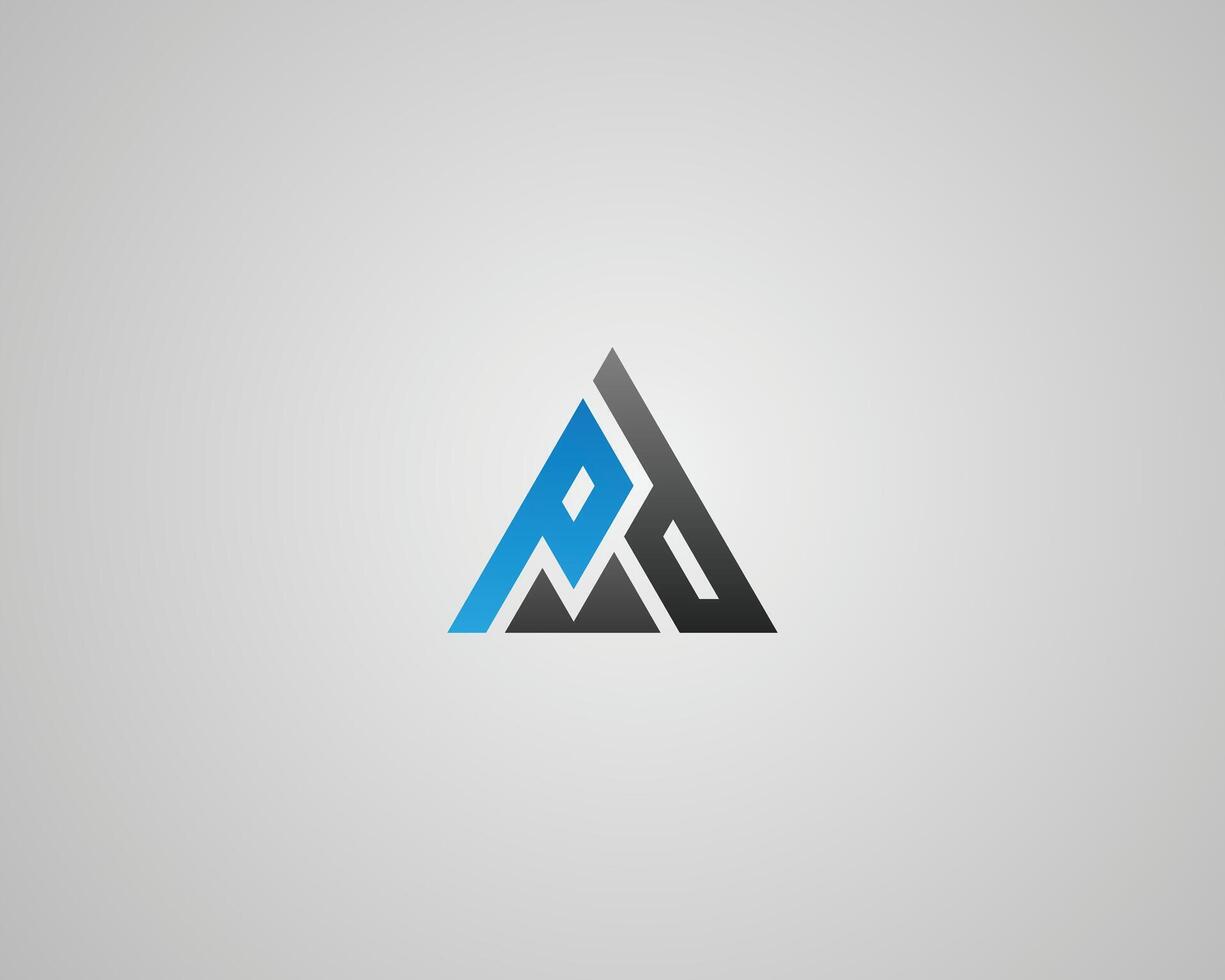Triangle letter PD or DP abstract logo icon design template elements. vector