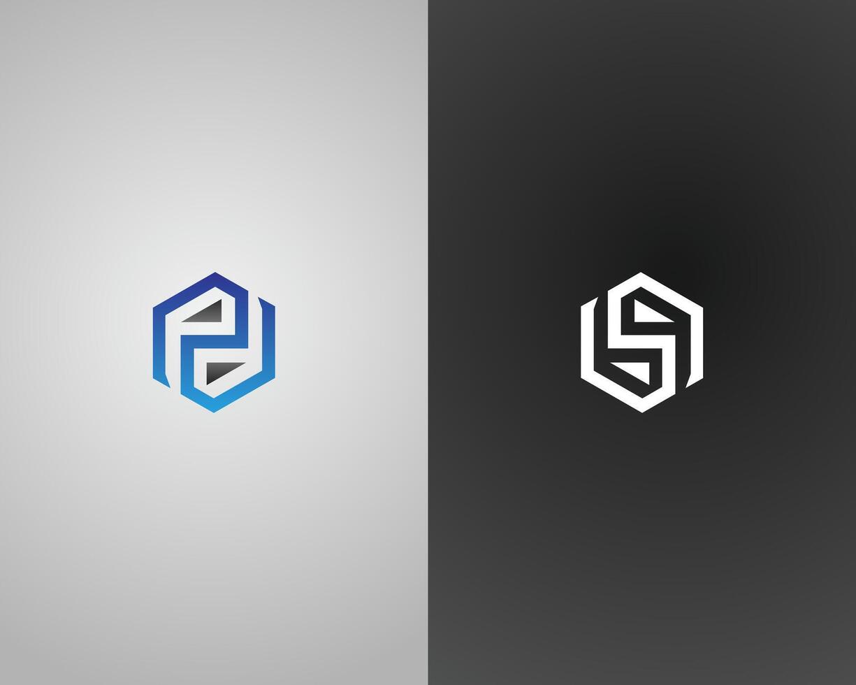 Letter PD or DP minimalist logo concept template. vector