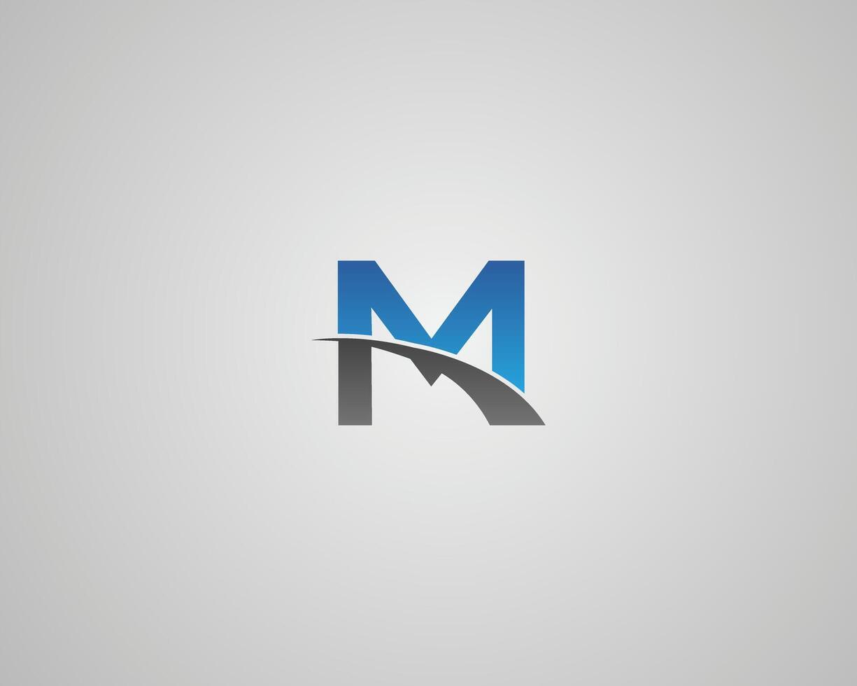 Letter M abstract logo icon design template elements. vector