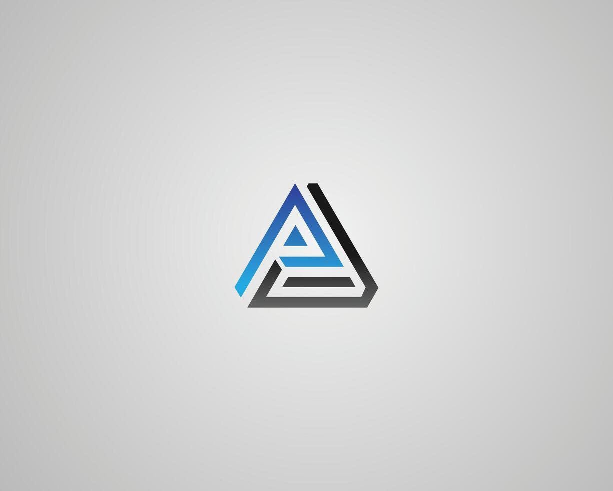 Triangle letter PD or DP abstract logo icon design template. vector