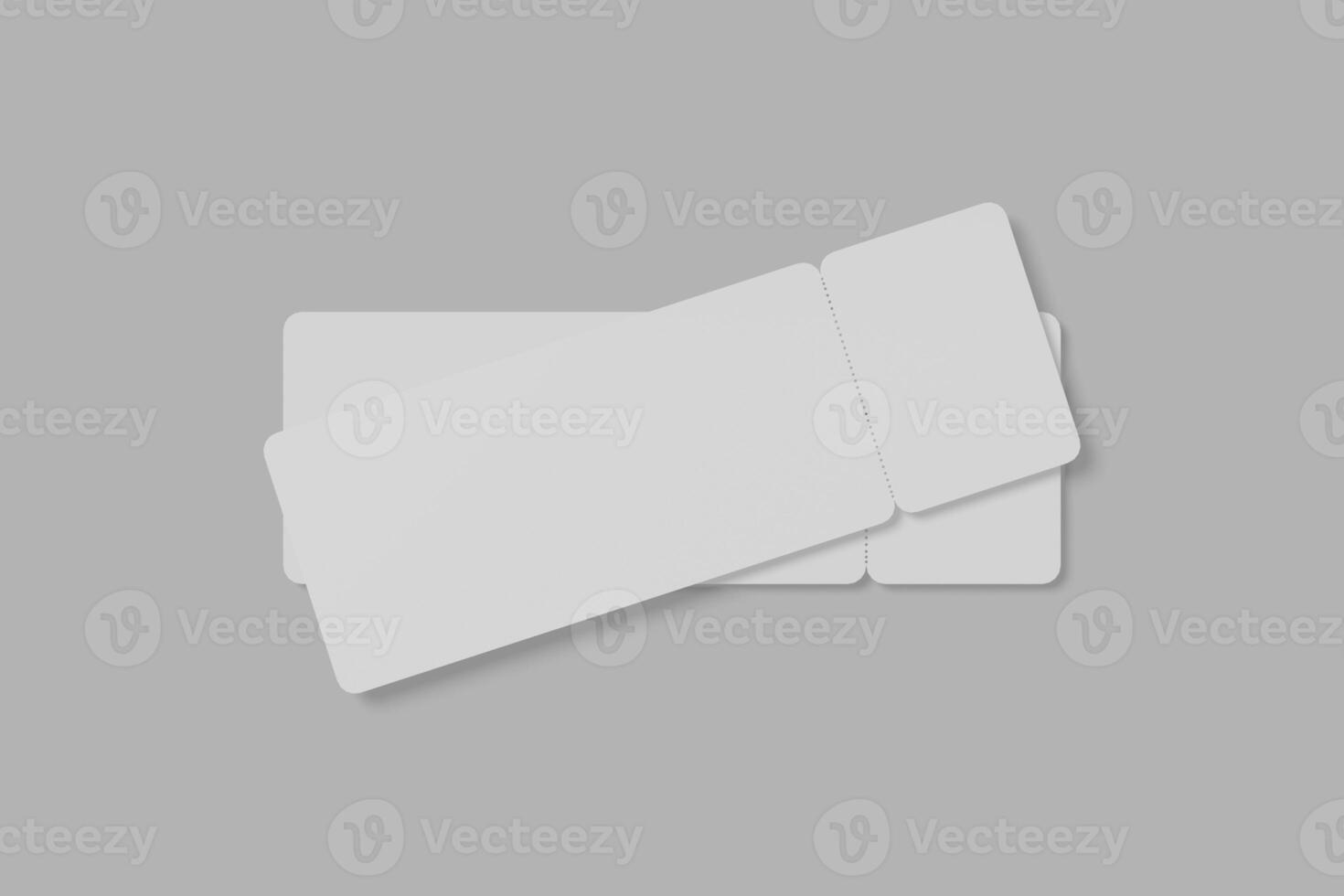 a white blank card on a gray background photo