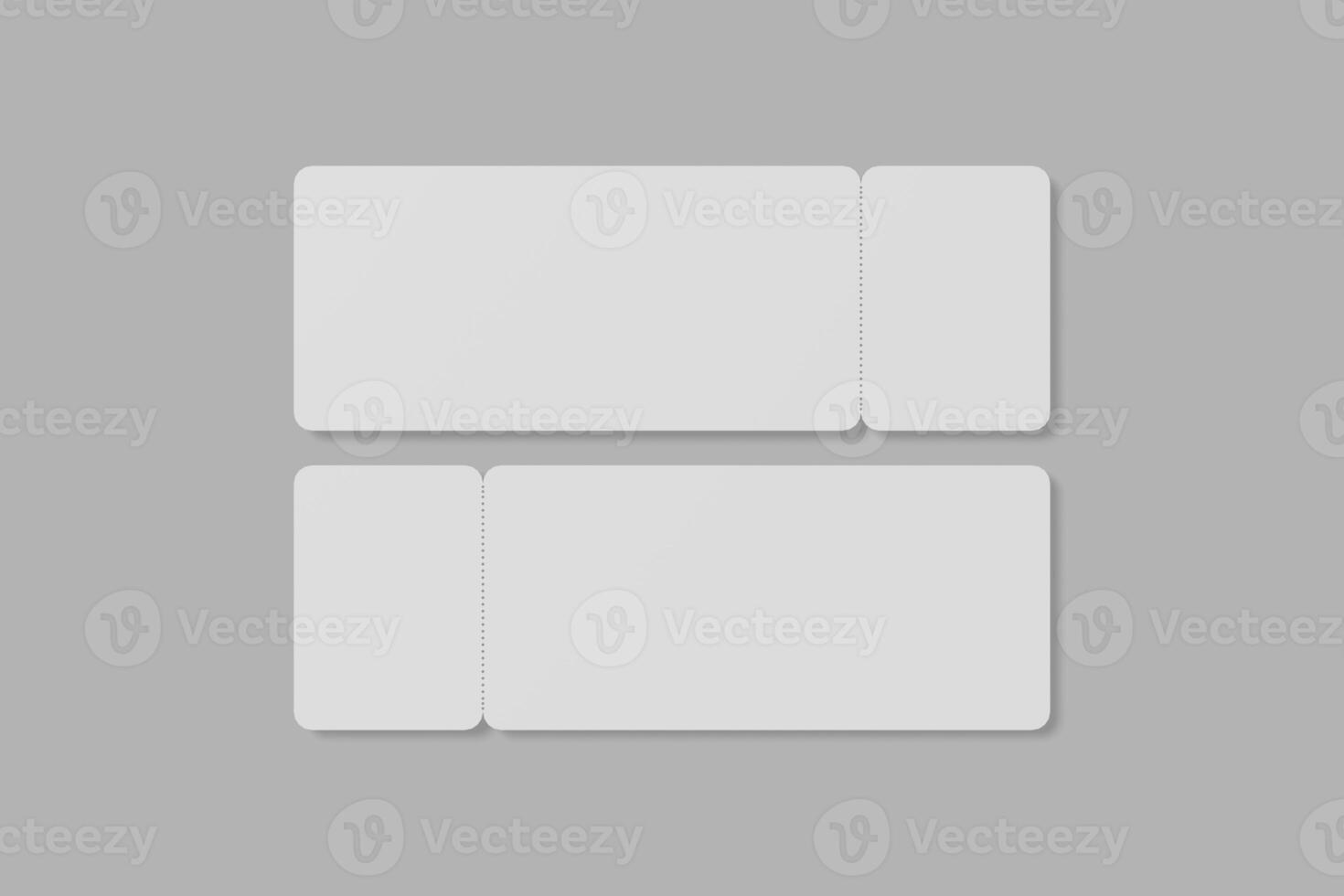 two ticket for mockup design or presentation photo