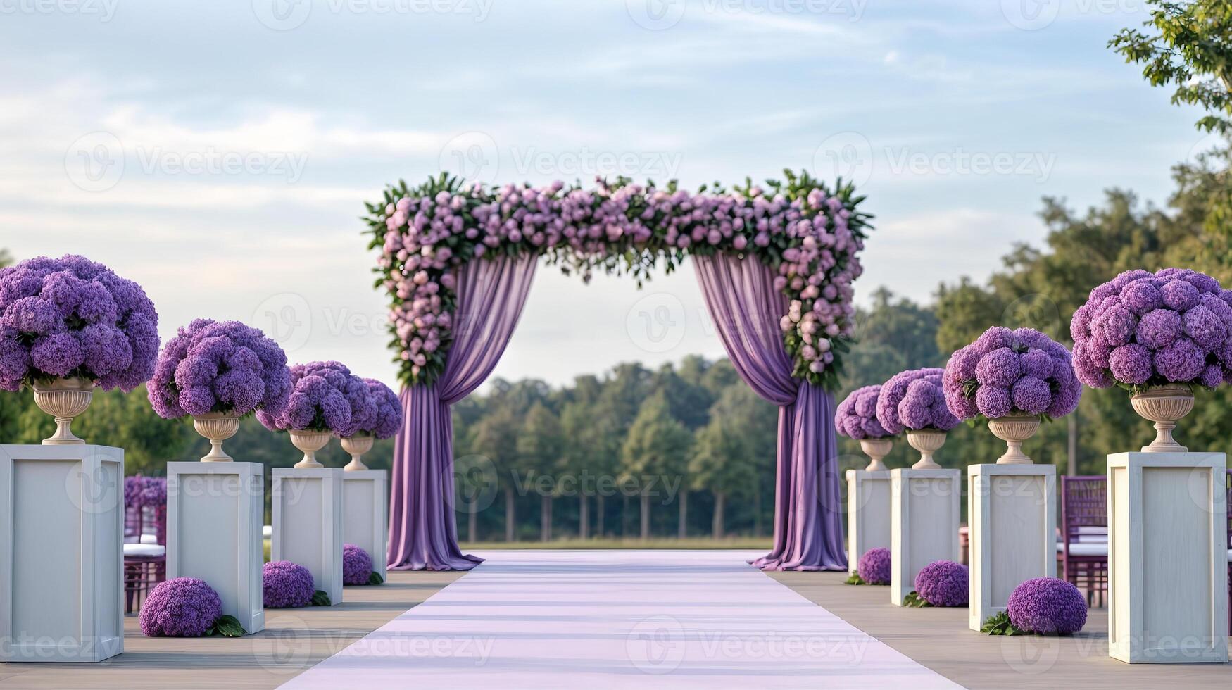 Magical Wedding Reception Ceremony Floral Events Flowers Vases Arch Event Beautiful Bokeh Dinner Dinner Date Romantic Garden photo
