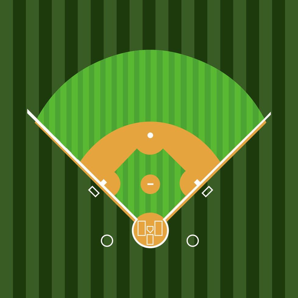 Baseball field icon. Camp diamond baseball sport sign. Sports fields symbol. flat style. vector
