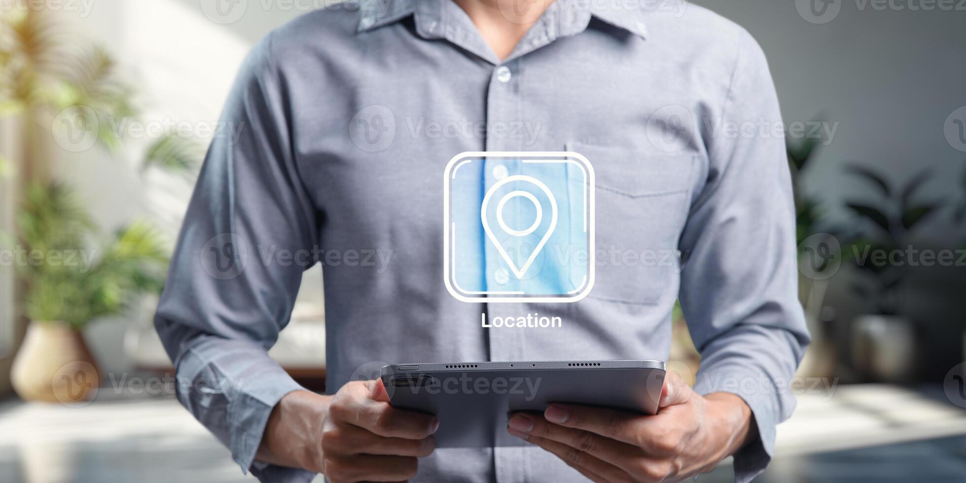 Icon for Pinning Location to Destination on Tablet Device in Office photo