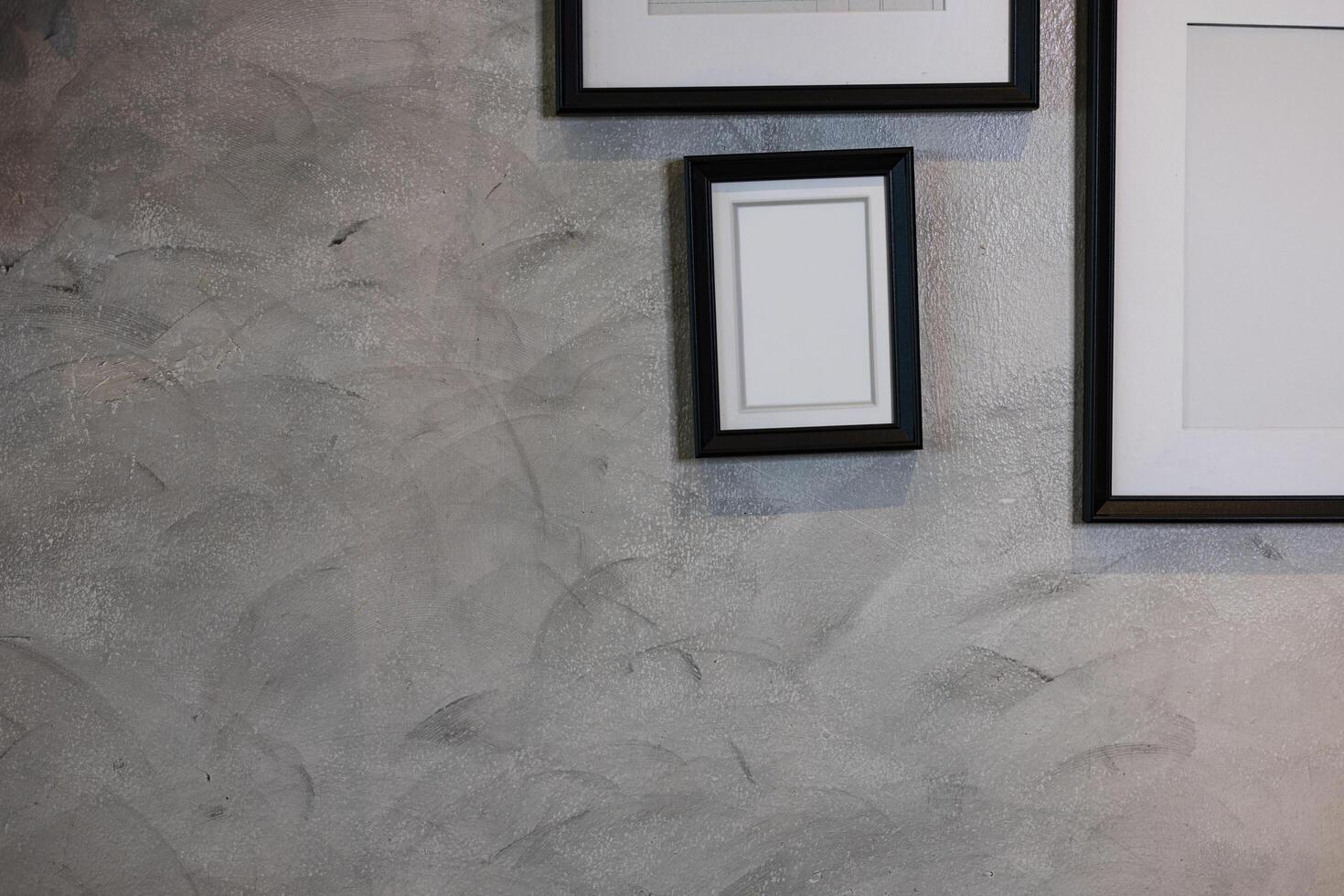 Picture Frames Hang On The Loft Wall photo