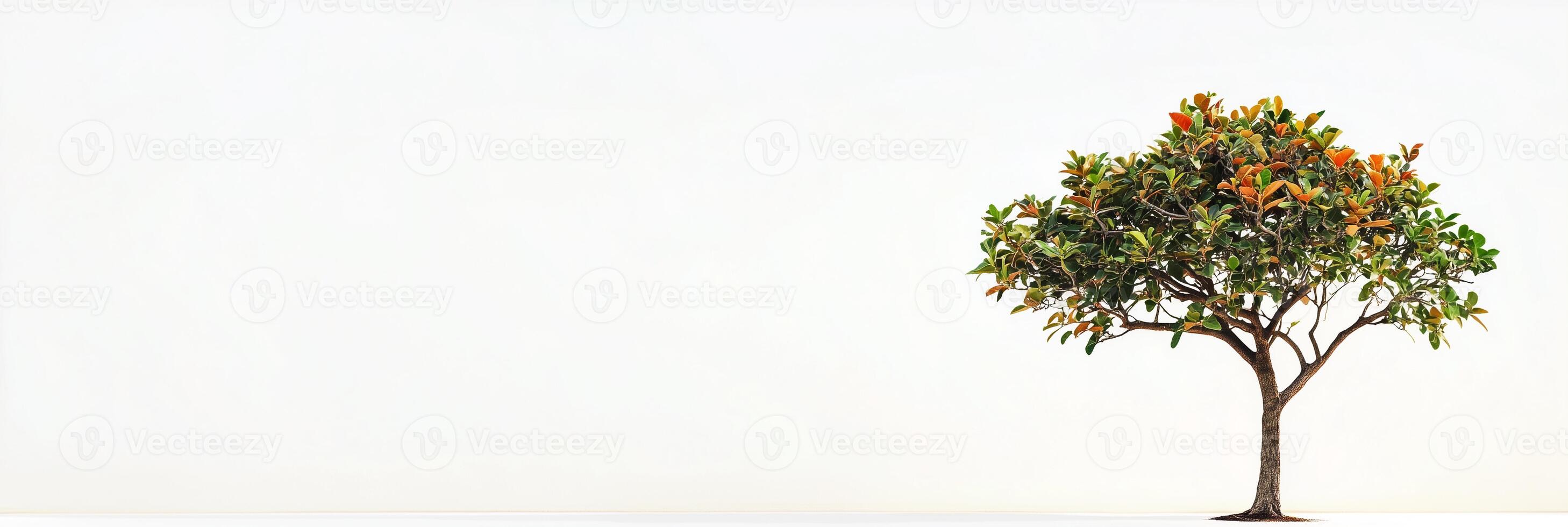 Fig Tree with white space, photorealistic Fig Tree plant, isolated on white Fig Tree photo