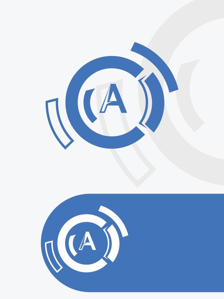 letter a logo design template for technology related business vector