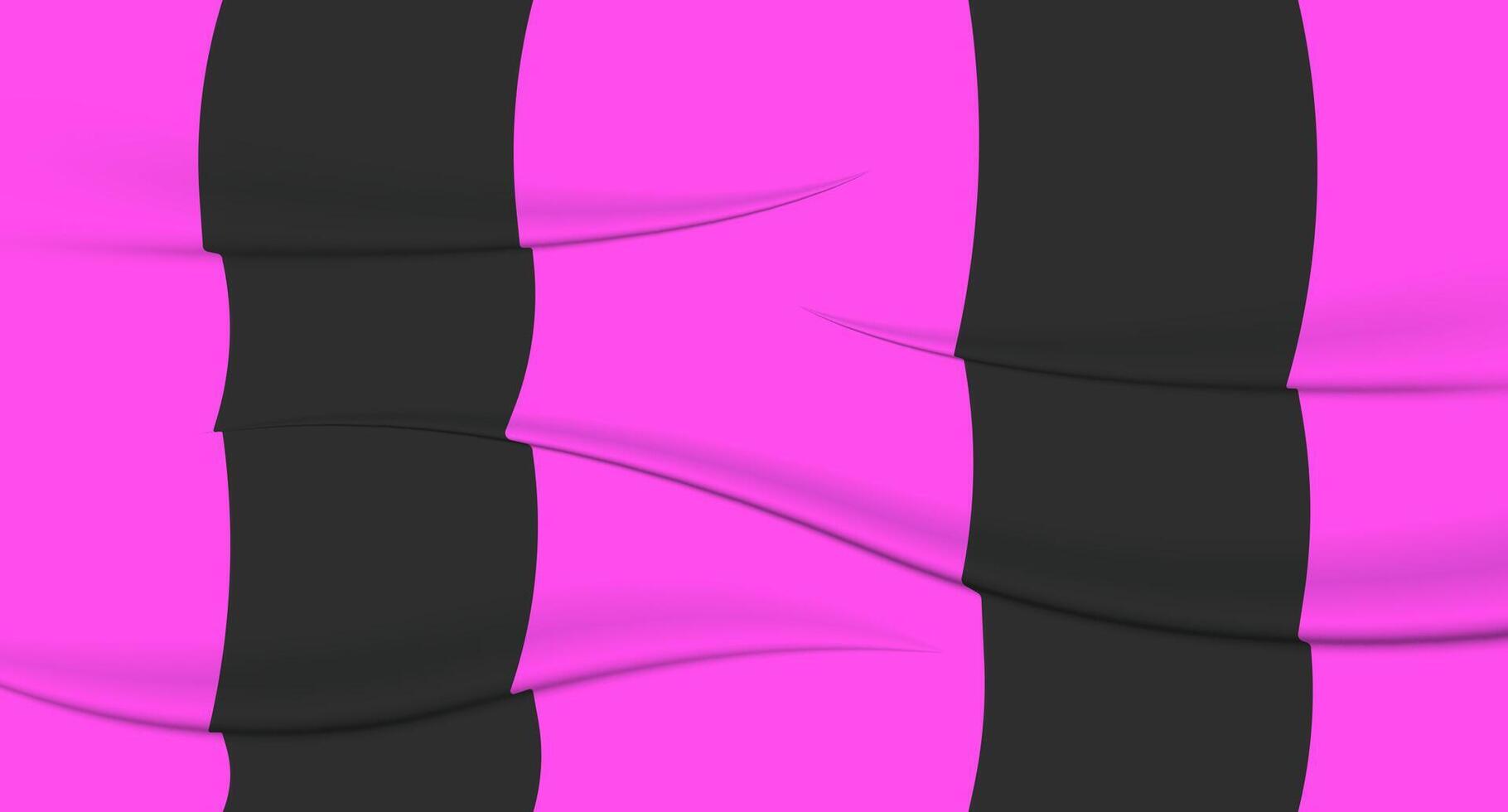 A pink and black striped background with black lines vector