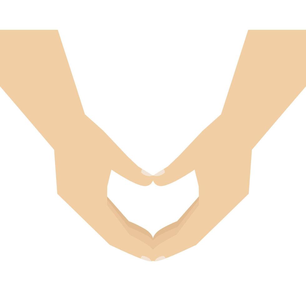 Hands showing heart shape vector