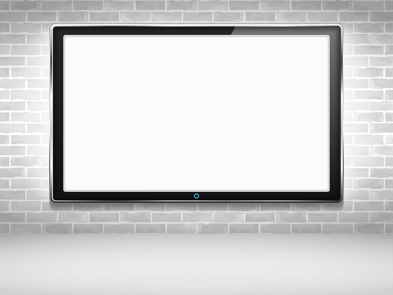 LCD TV on the wall vector