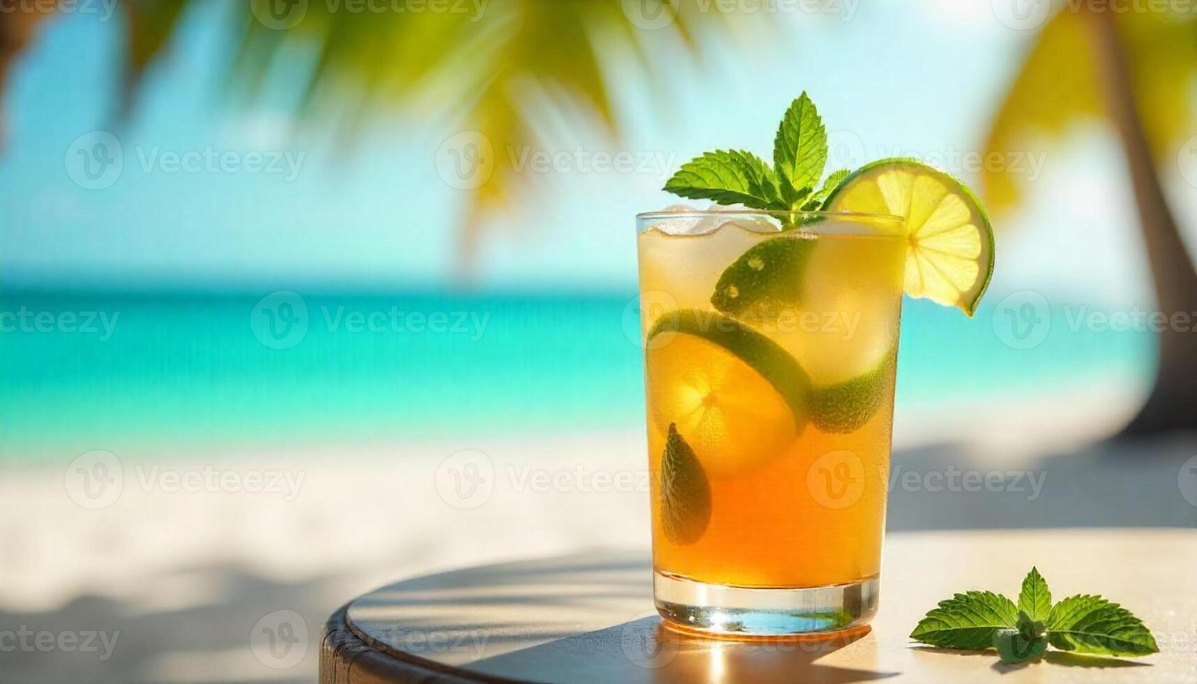 Cocktail on the beach photo