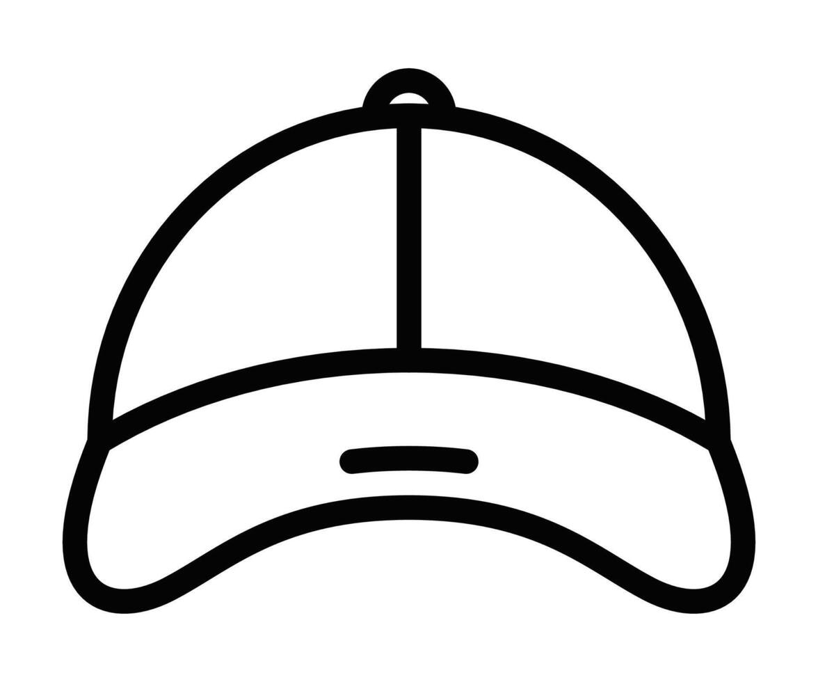 A baseball cap icon on a white background vector
