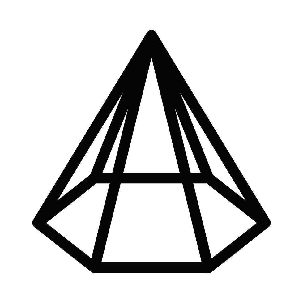 A black and white image of a triangle vector