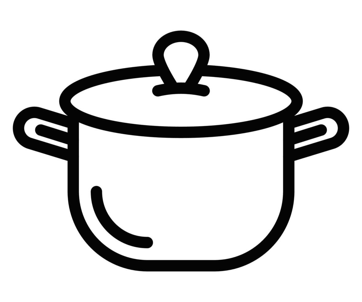 A black and white illustration of a pot vector