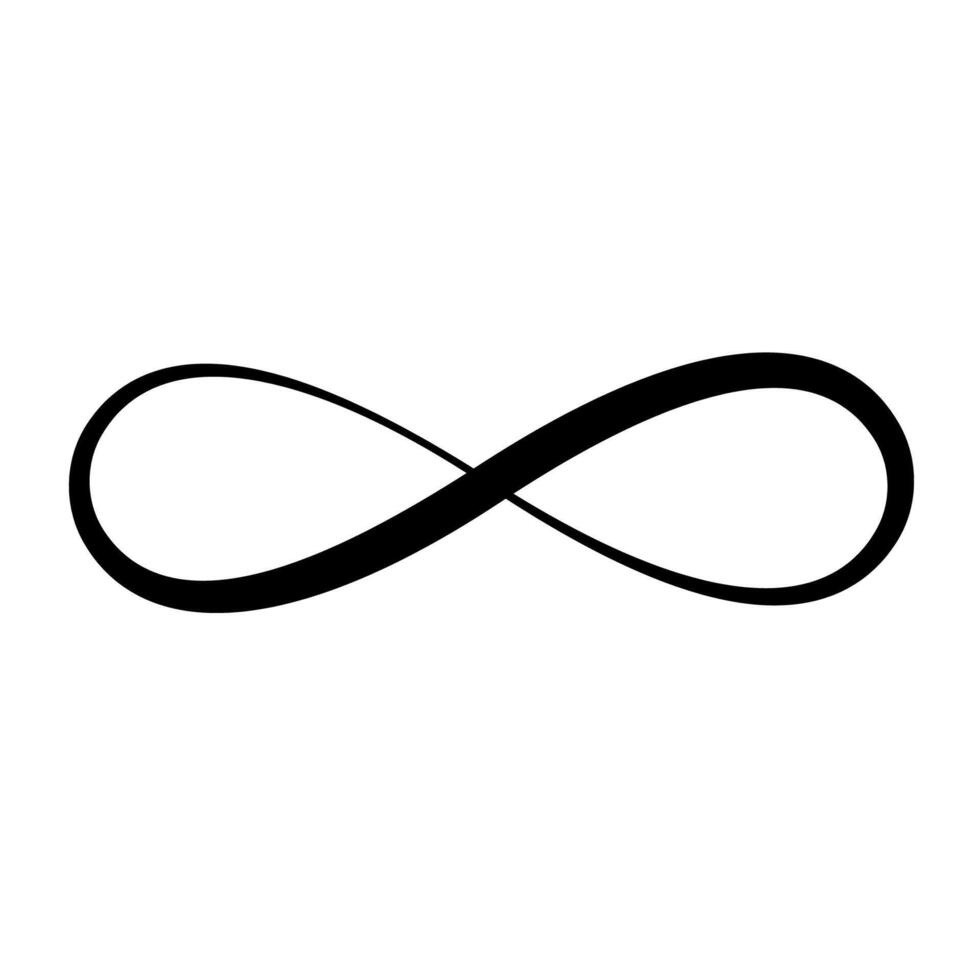 Elegant infinity sign representing eternity, continuity, limitless and balance vector