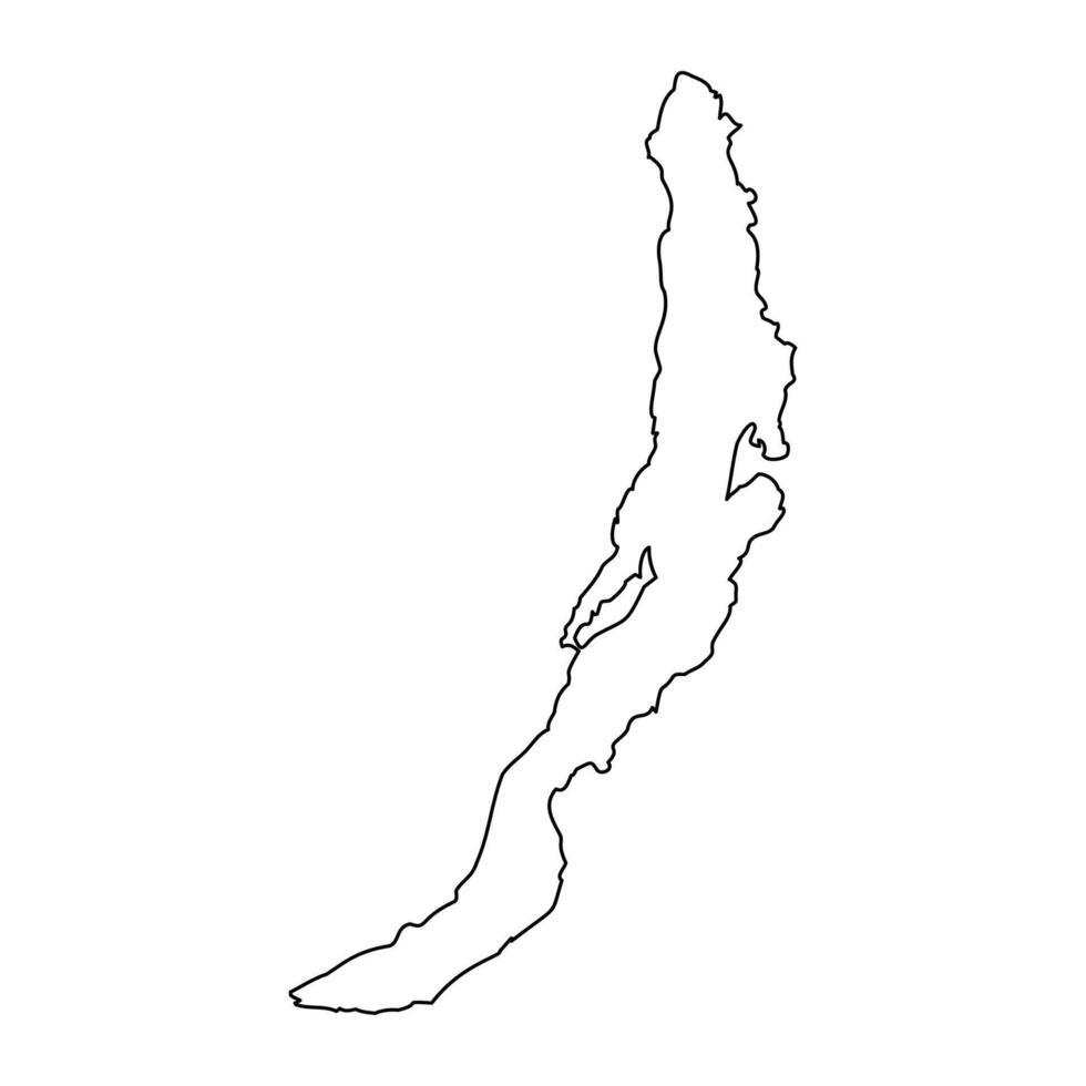 contour of Lake Baikal, perfect for maps and infographics vector