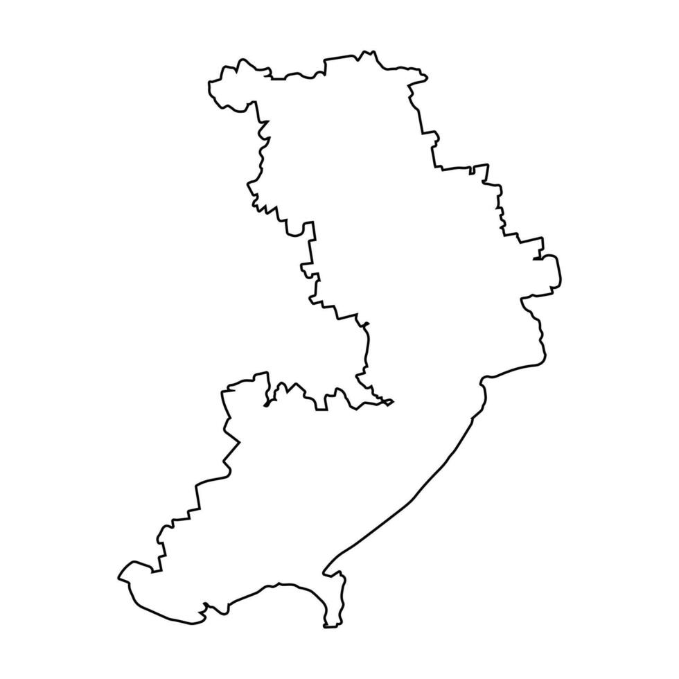 Odesa Oblast Ukraine Outline Map for Geographic and Political Projects vector