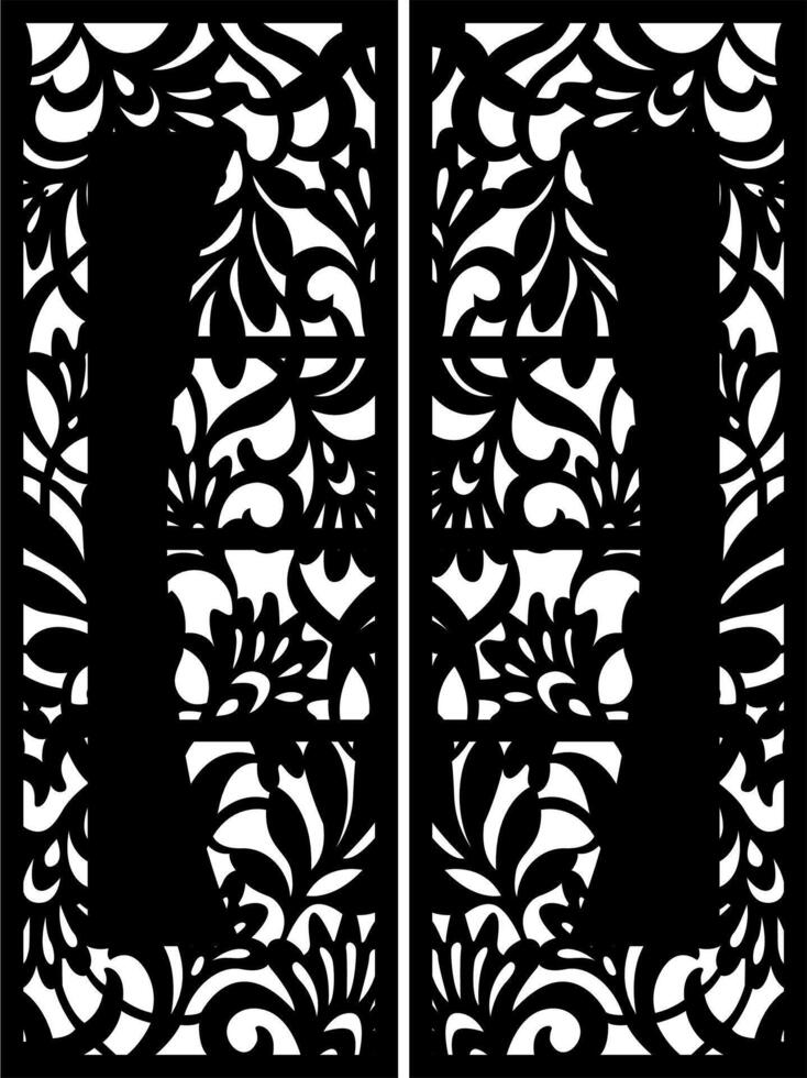 Decorative Floral Panel Design vector