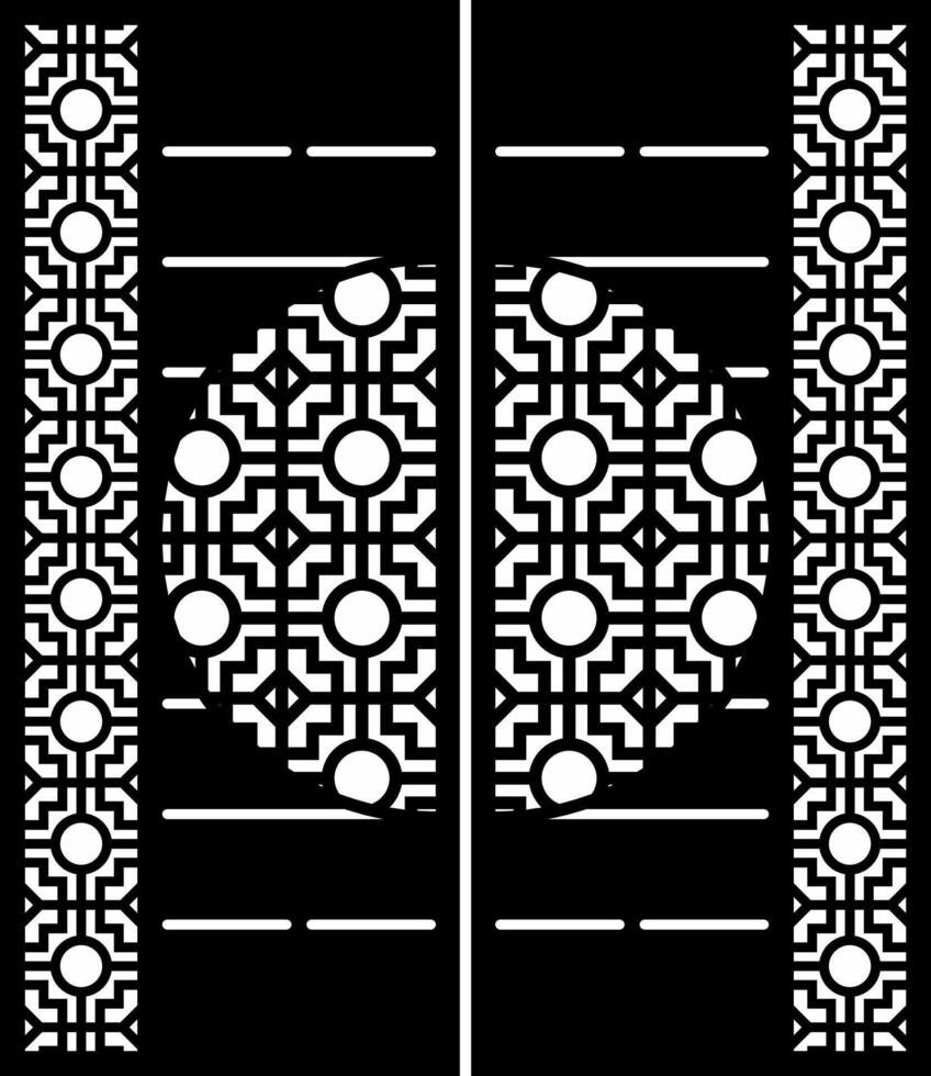 Black Geometric Gate Design vector