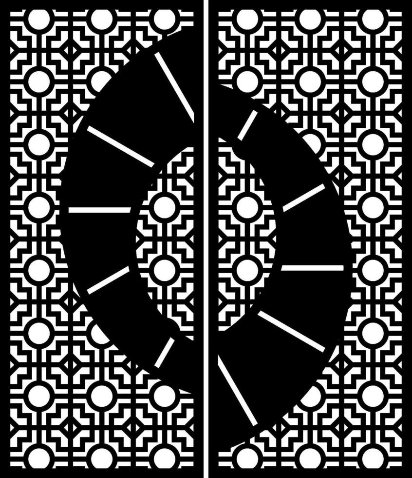 Geometric Pattern Laser Cut Panel Design vector