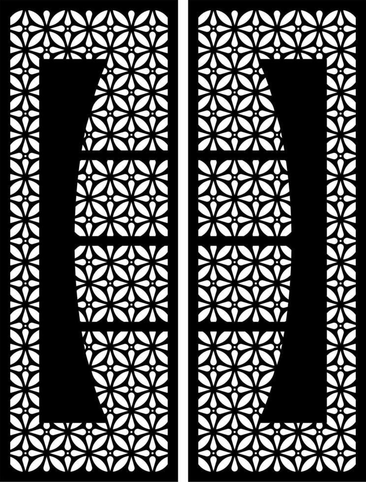 Geometric Patterned Cutout Panels Laser Cutting vector