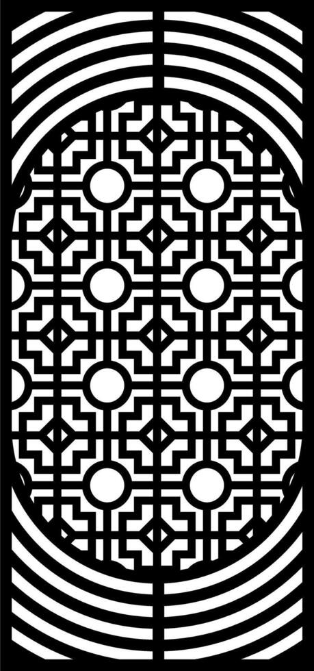 Intricate Geometric Pattern with Circular and Angular Elements vector