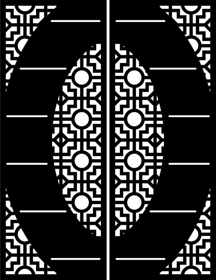 Geometric Pattern Design for a Door vector