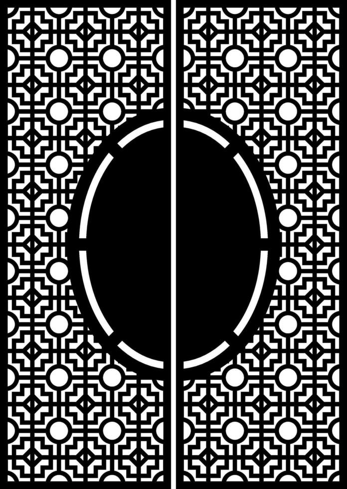 Intricate Decorative Panel with Geometric Pattern vector