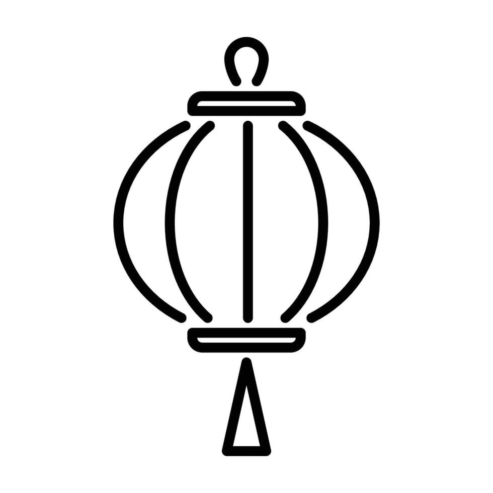Lantern line illustration vector