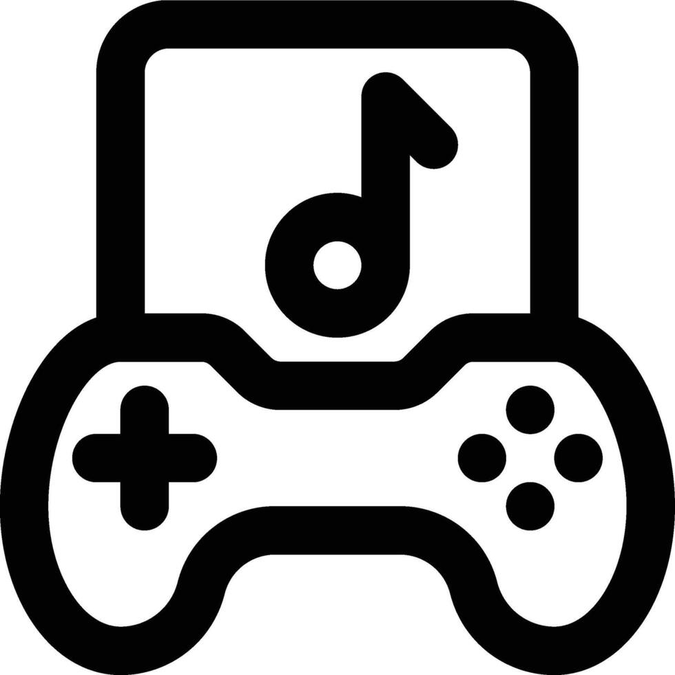 Game, Music, Sound Outline Icon vector