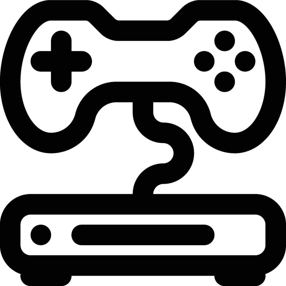 Game Console, Game Device Outline Icon vector