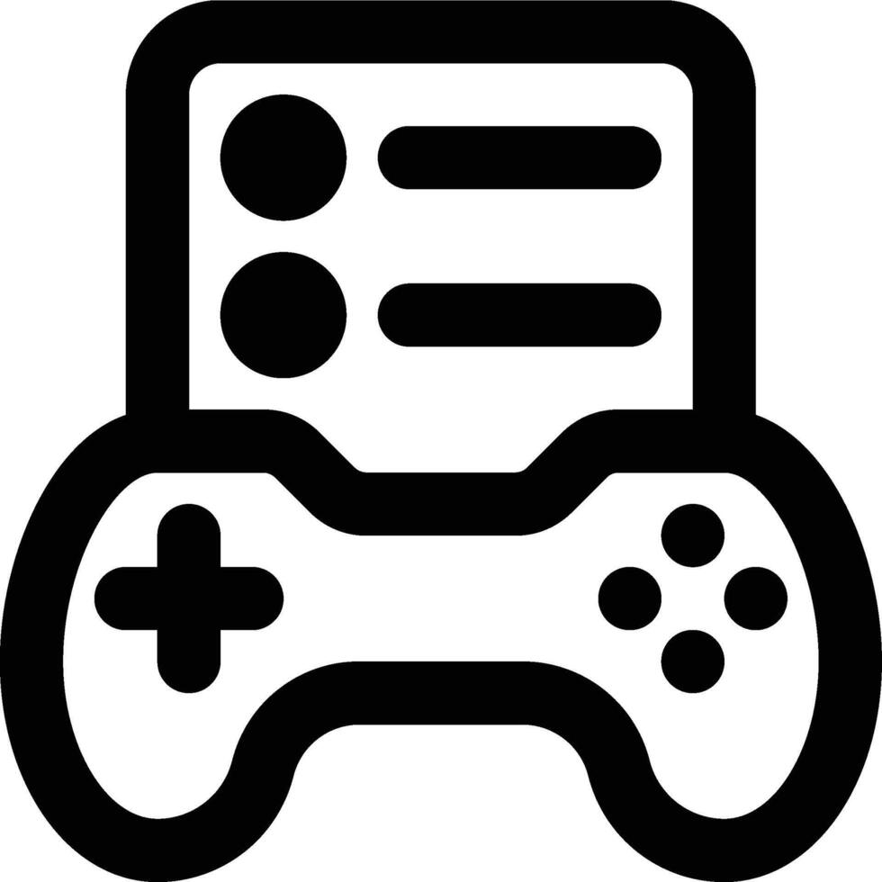 Game, List, Plan Outline Icon vector