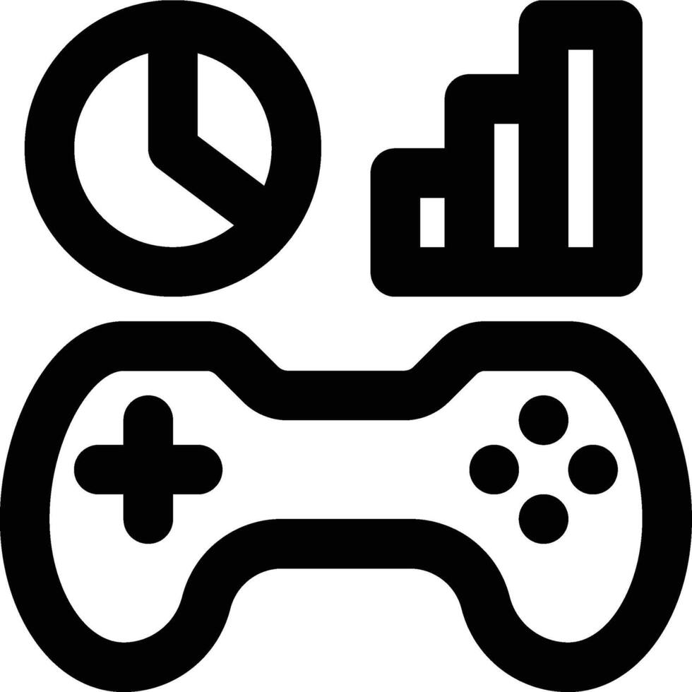 Game Analysis, Game Analytics, Game Report Outline Icon vector