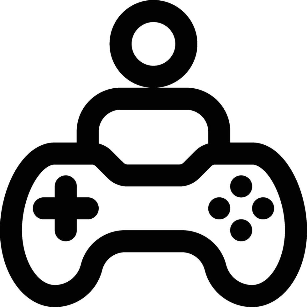 Gamer, Game, Gaming Outline Icon vector