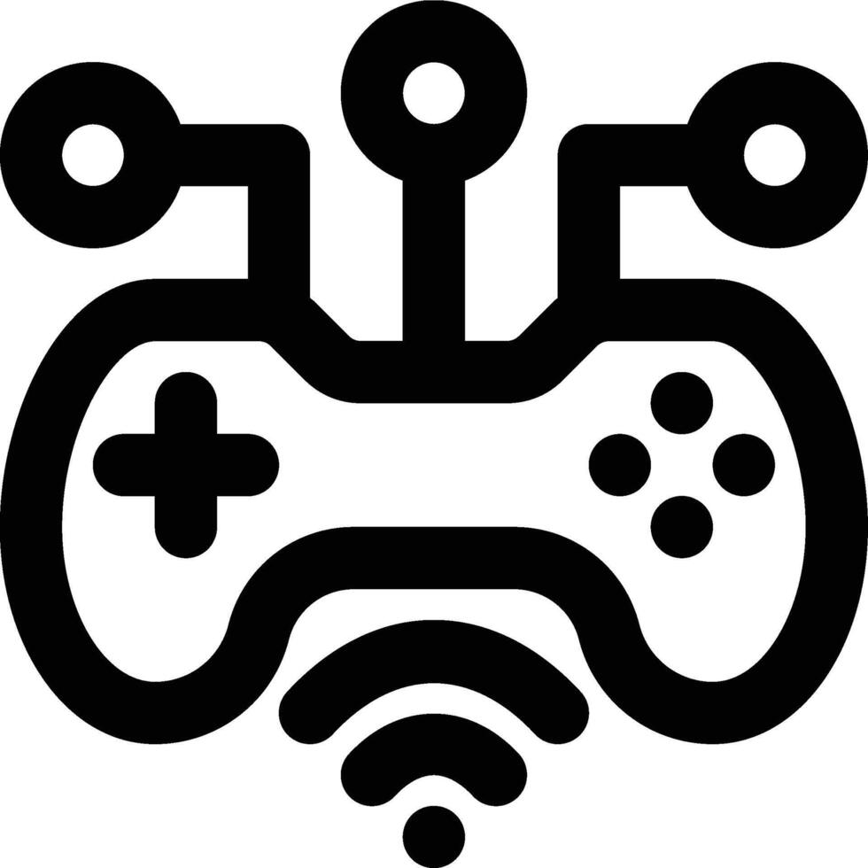 Internet of Things, IOT, Game Outline Icon vector