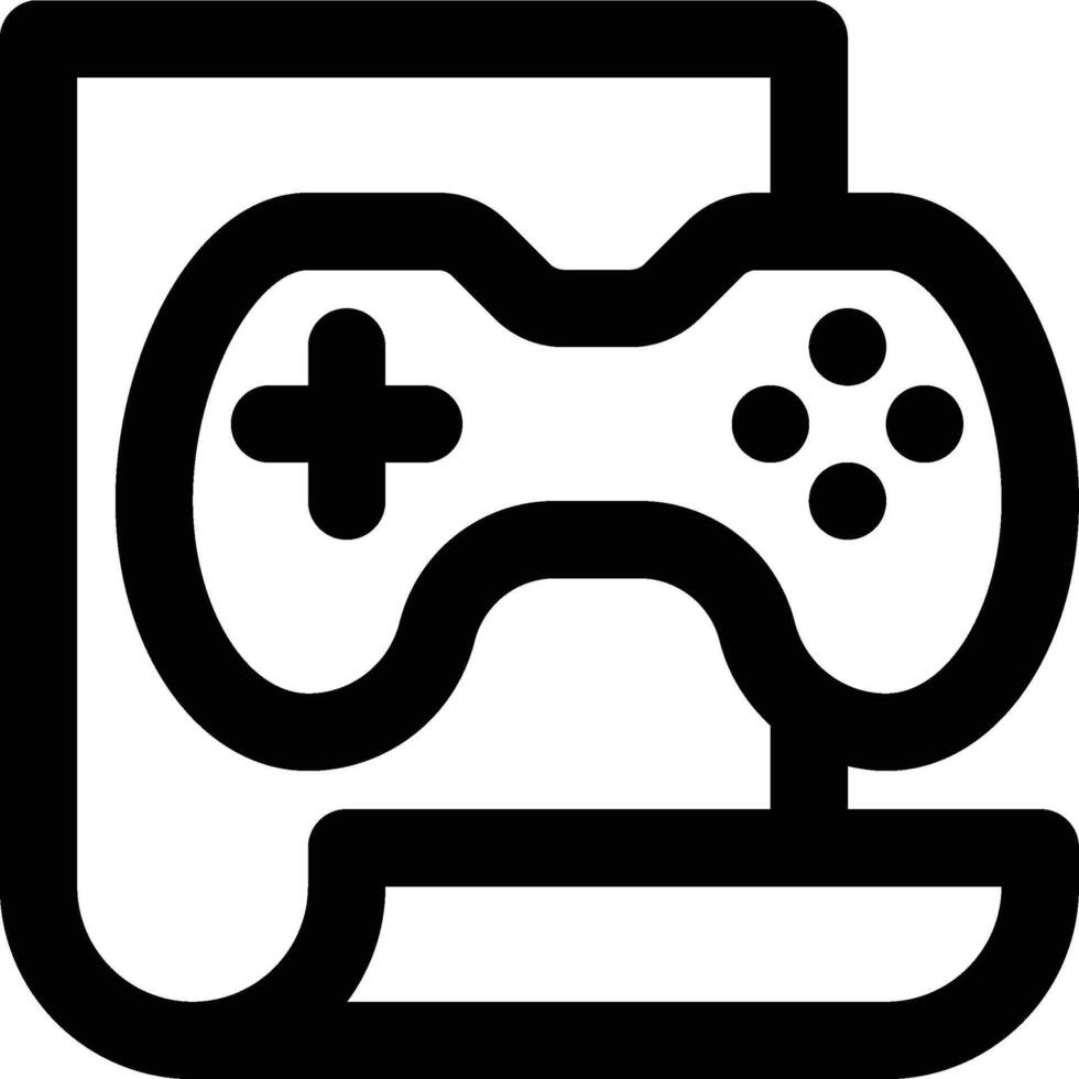 Game Blueprint, Game Development, Blueprint Outline Icon vector