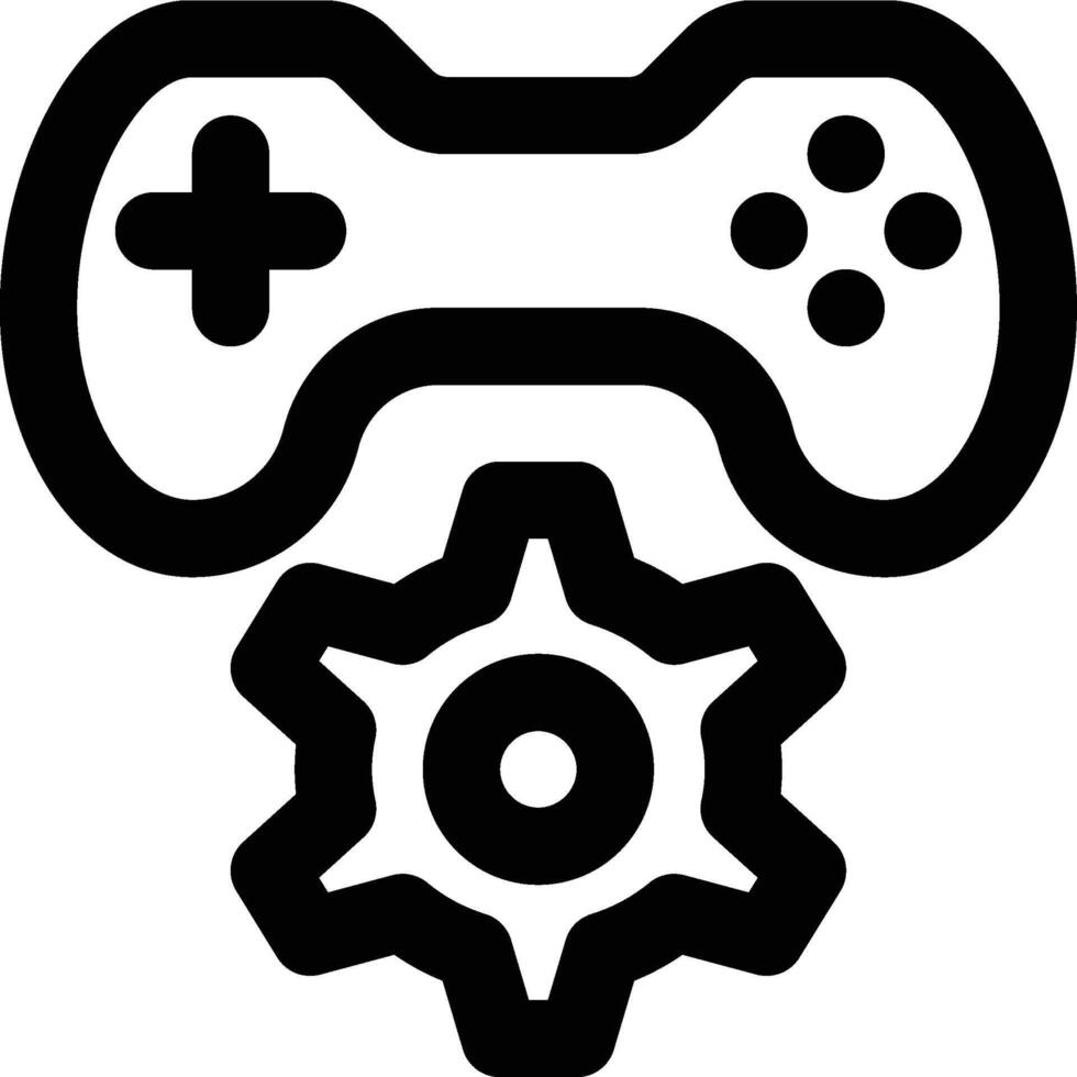 Game Development, Game Engine, Game Engineering Outline Icon vector