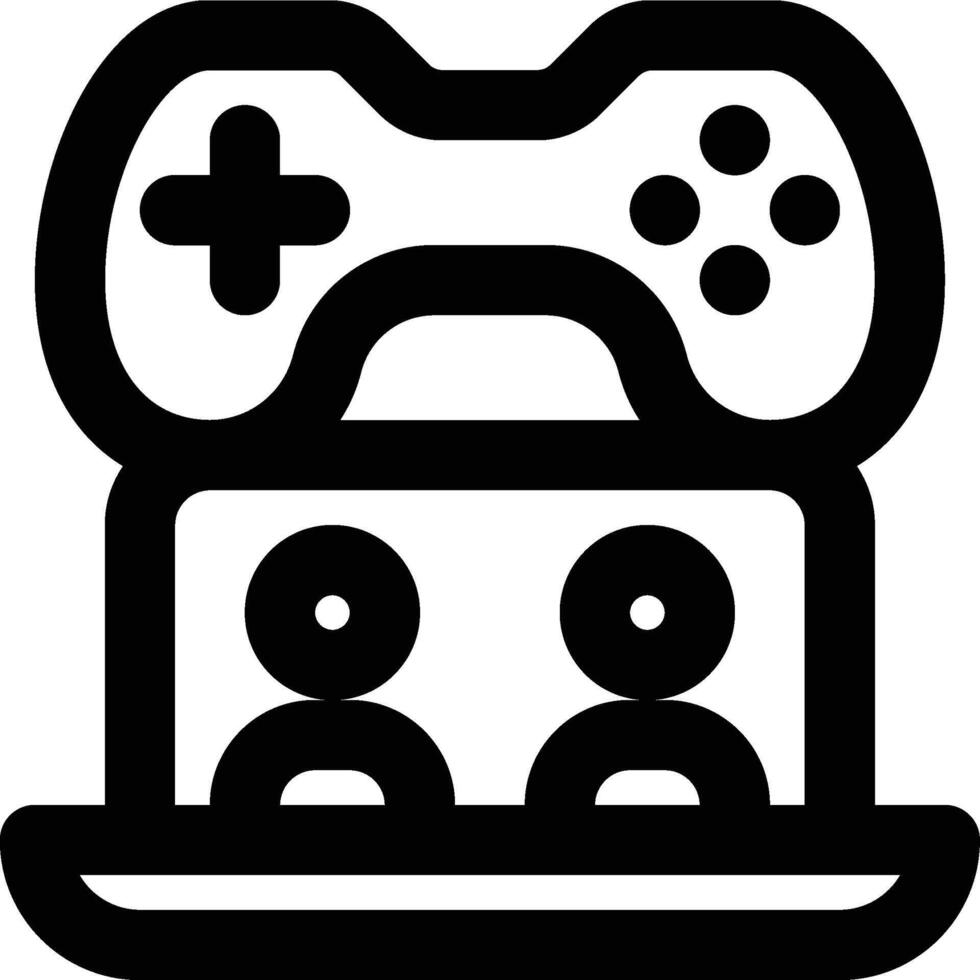Multiplayer Gaming, Game Multiplayer, Online Gaming Outline Icon vector
